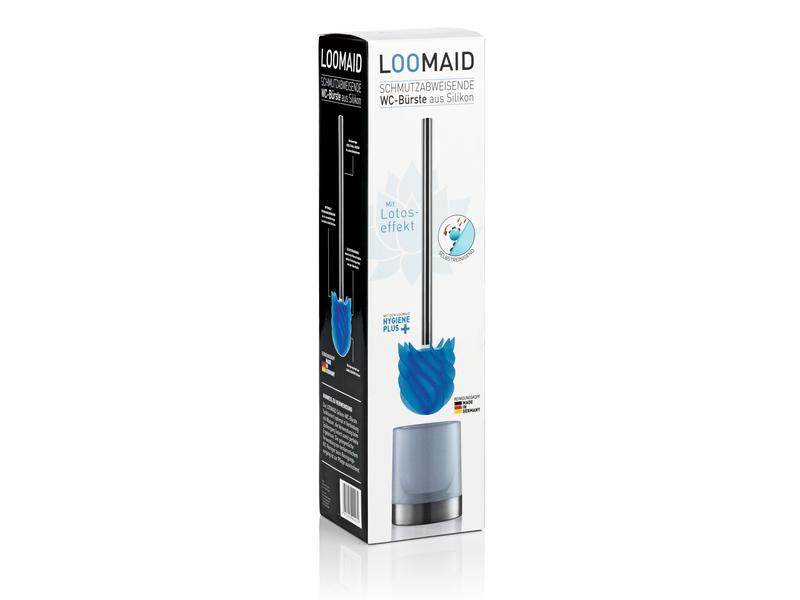 Loomaid Toilettenbürste LOOMAID aus Silikon, Blau, schmutzabweisend