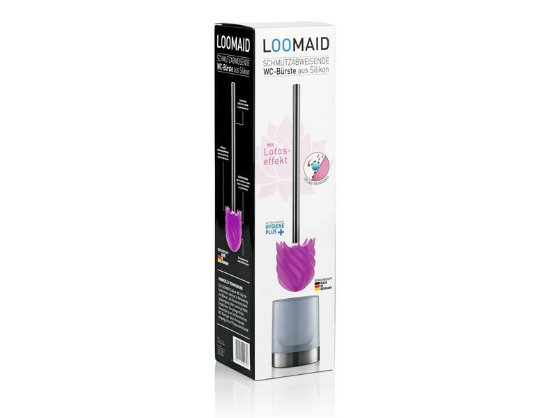 Loomaid Toilettenbürste LOOMAID aus Silikon, Pink, schmutzabweisend