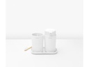 Brabantia Seifenspender-Set mit Zahnputzbecher und Schale Weiss