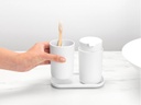 Brabantia Seifenspender-Set mit Zahnputzbecher und Schale Weiss