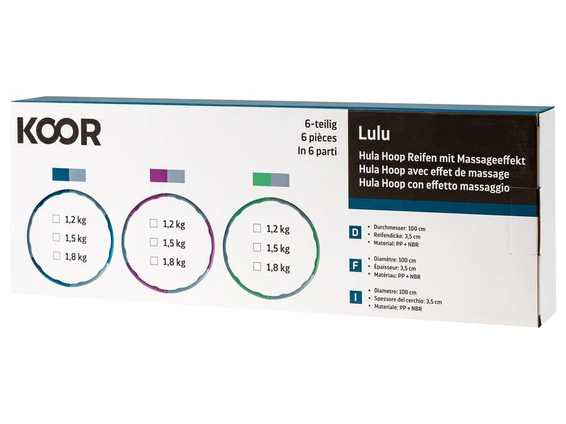 KOOR Hula Hoop Reifen Lulu 6-Segm. 1.5 kg