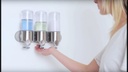 Simplehuman Dreifachspender 0.45 l, Transparent/Silber