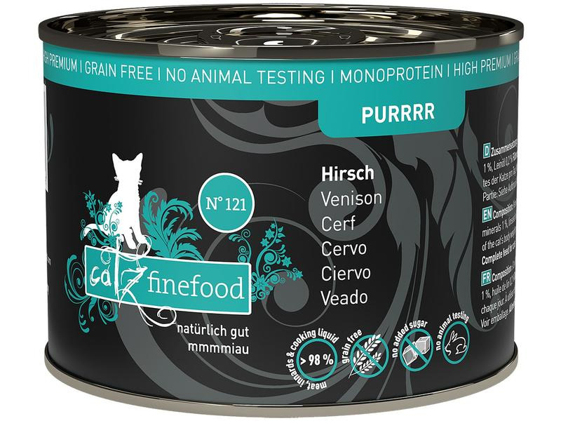 catz finefood Nassfutter Purrrr No.121 Hirsch, 6 x 200 g