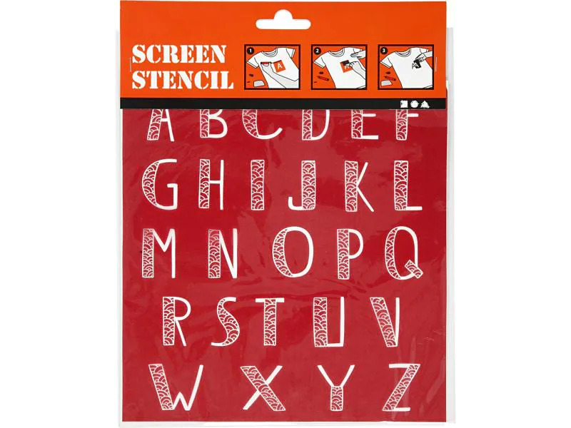 Creativ Company Schablonen Siebdruck Alphabet, 1 Stück