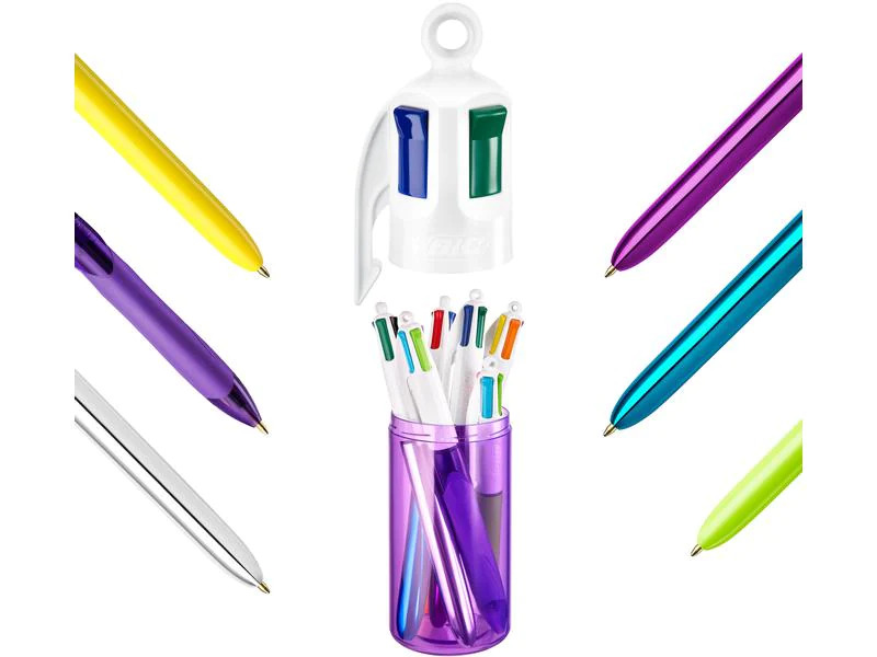 BIC Kugelschreiber 4 Colours Mega Case 6-teilig
