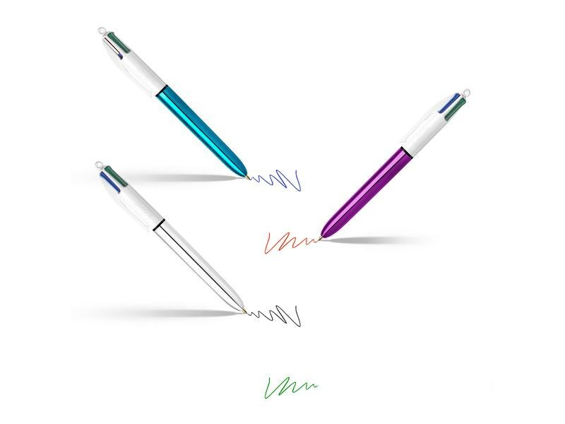 BIC Kugelschreiber 4 Colours Mega Case 6-teilig