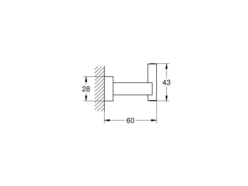 GROHE Bademantelhaken Essentials Cube Chrom