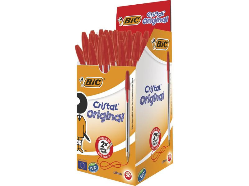 BIC Kugelschreiber Cristal Original 0.32 mm Rot, 50 Stück