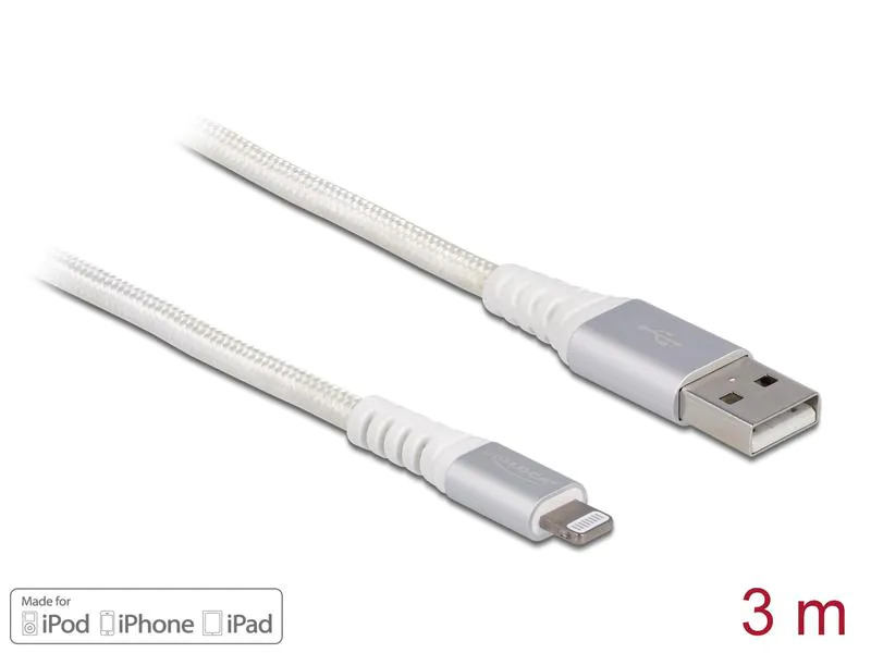 Delock USB 2.0-Kabel USB A - Lightning 3 m