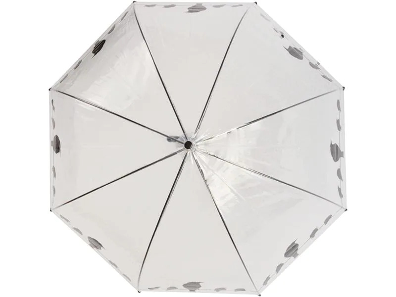 Esschert Design Schirm Vögel auf Draht Schwarz/Transparent