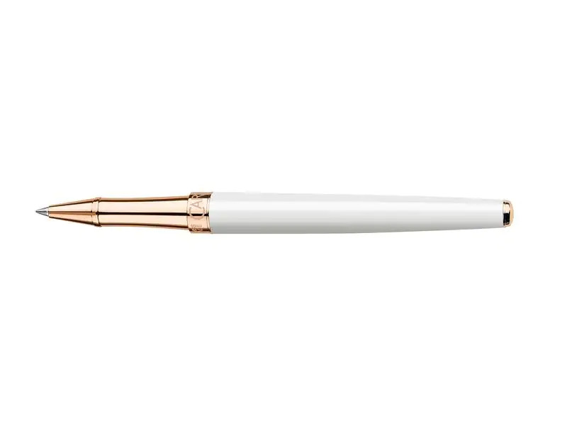 Caran d'Ache Tintenroller Léman Weiss Roségold