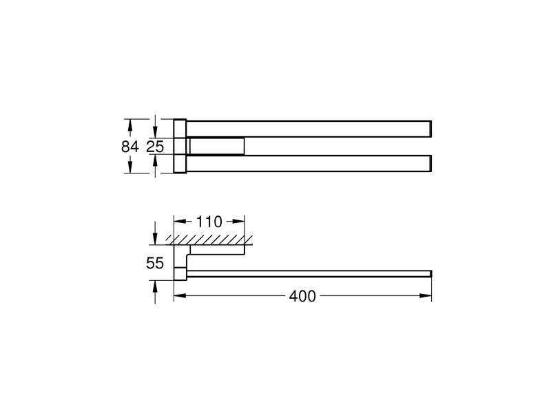 GROHE Handtuchhalter Selection Cube, 2-fach