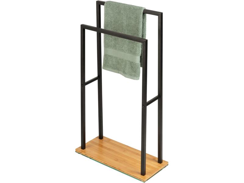 Wenko Handtuchhalter Bambusa Schwarz