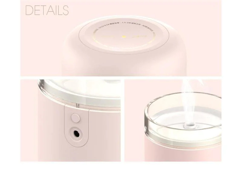 Linuo Ultraschall-Luftbefeuchter Candle GO-204-P Pink