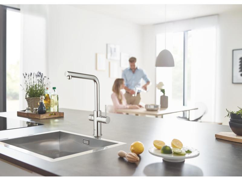 GROHE Küchenarmatur Blue Home L-Auslauf, Starter Kit, Chrom