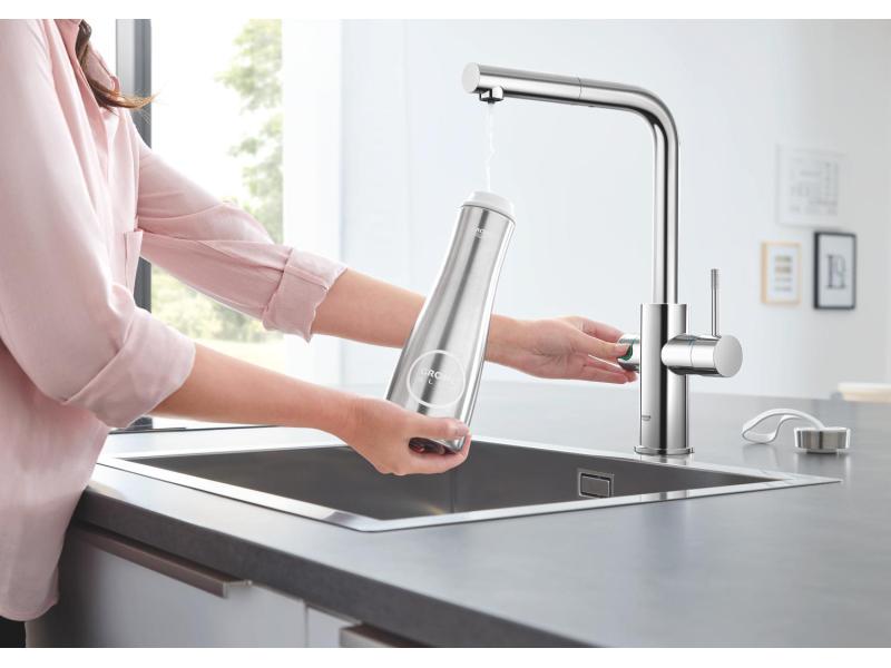 GROHE Küchenarmatur Blue Home L-Auslauf, Starter Kit, Chrom
