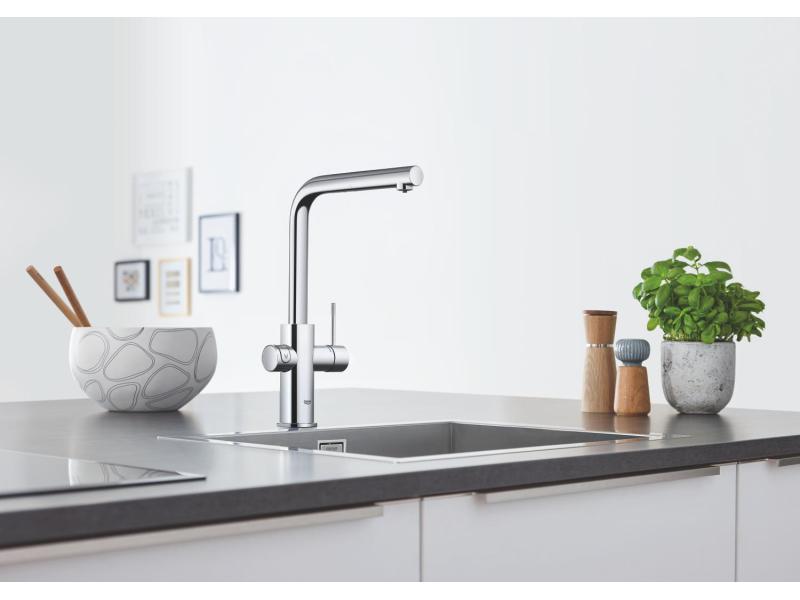 GROHE Küchenarmatur Blue Home L-Auslauf, Starter Kit, Chrom