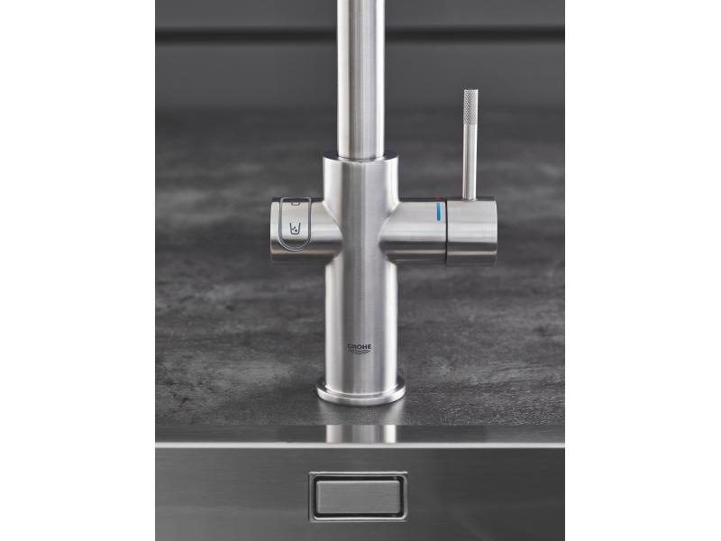 GROHE Küchenarmatur Blue Home  L-Auslauf, Starter Kit, Supersteel