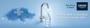 GROHE Küchenarmatur Blue Home  C-Auslauf, Starter Kit, Supersteel