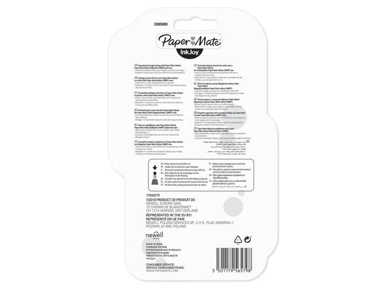 Paper Mate Kugelschreiber Inkjoy 300 RT 1 mm, Schwarz, 8 Stück
