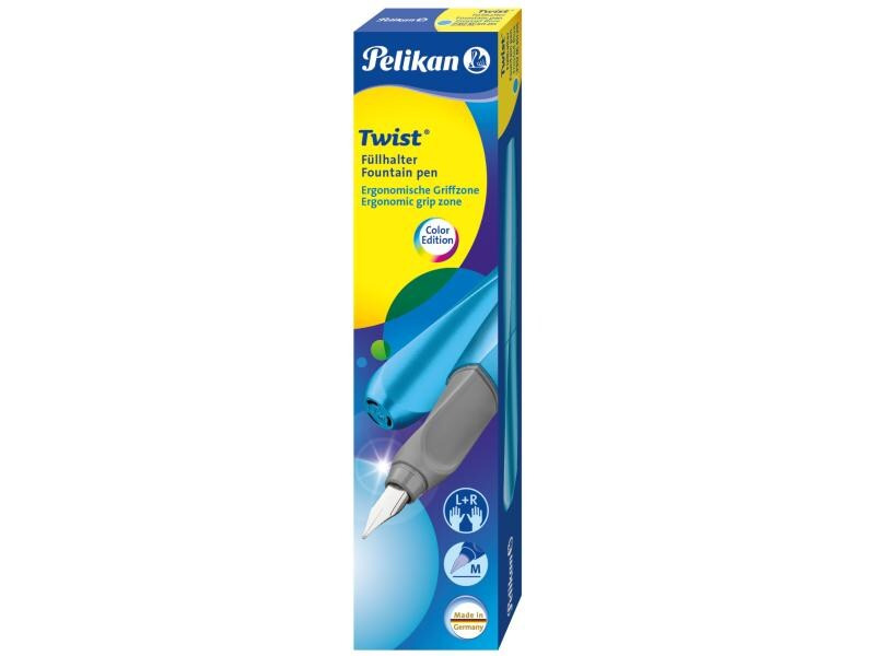 Pelikan Füllfederhalter Twist P457 Hellblau, Rechts/Linkshänder