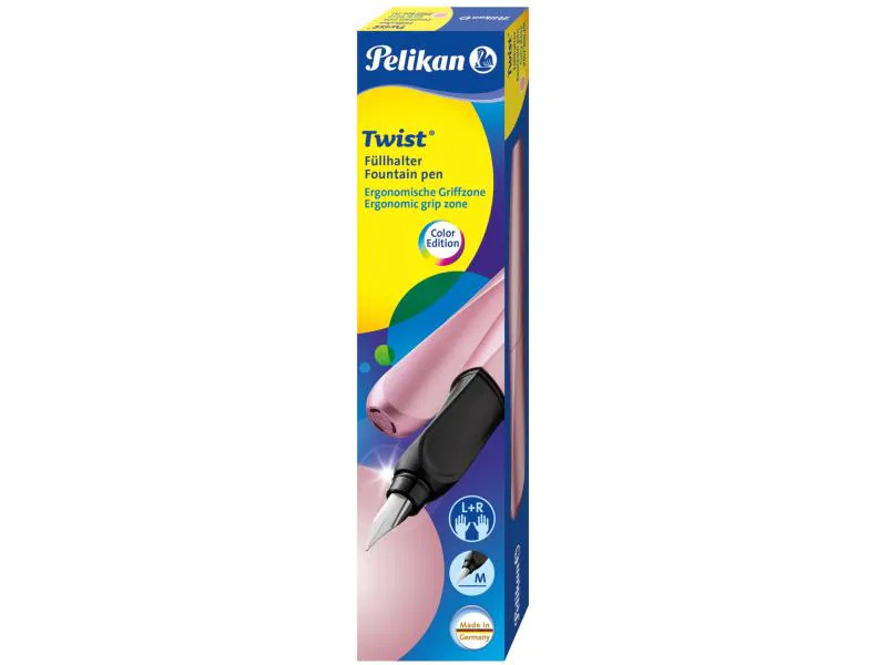 Pelikan Füllfederhalter Twist P457 Rosa, Rechts/Linkshänder