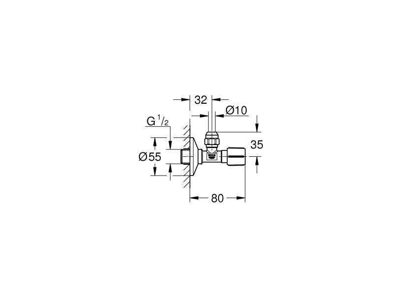 GROHE Eckventil 1/2, 1/2