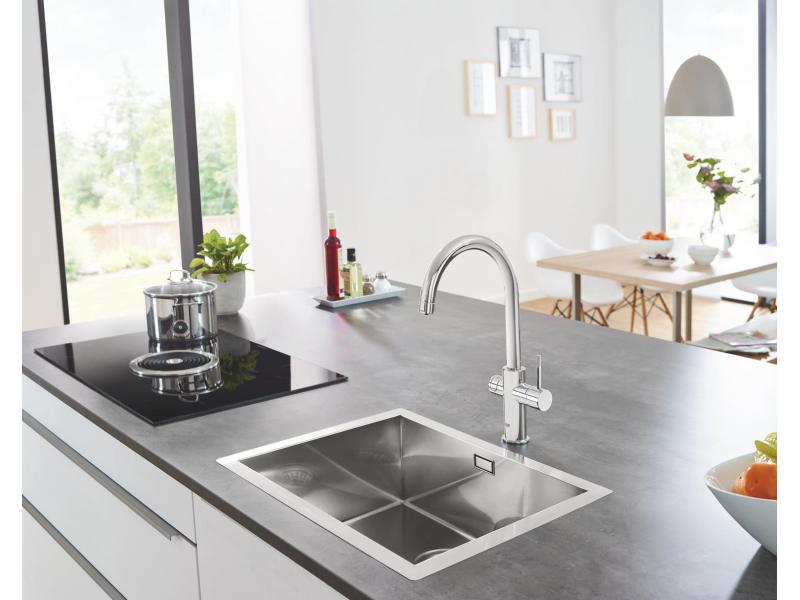 GROHE Küchenarmatur Blue Home C-Auslauf, Starter Kit, Chrom