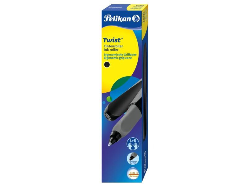 Pelikan Tintenroller Twist Medium (M), Grau/Schwarz