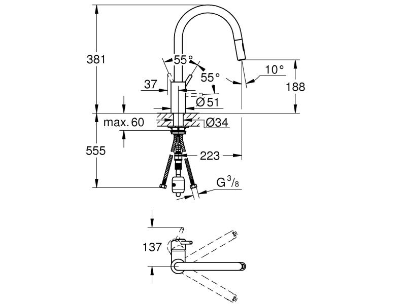 GROHE Küchenarmatur Concetto U-Auslauf