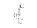 GROHE Duschbrausen-Set Rainshower SmartActive 130 Cube Chrom