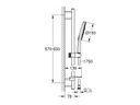 GROHE Duschbrausen-Set Rainshower SmartActive 150 Moon White