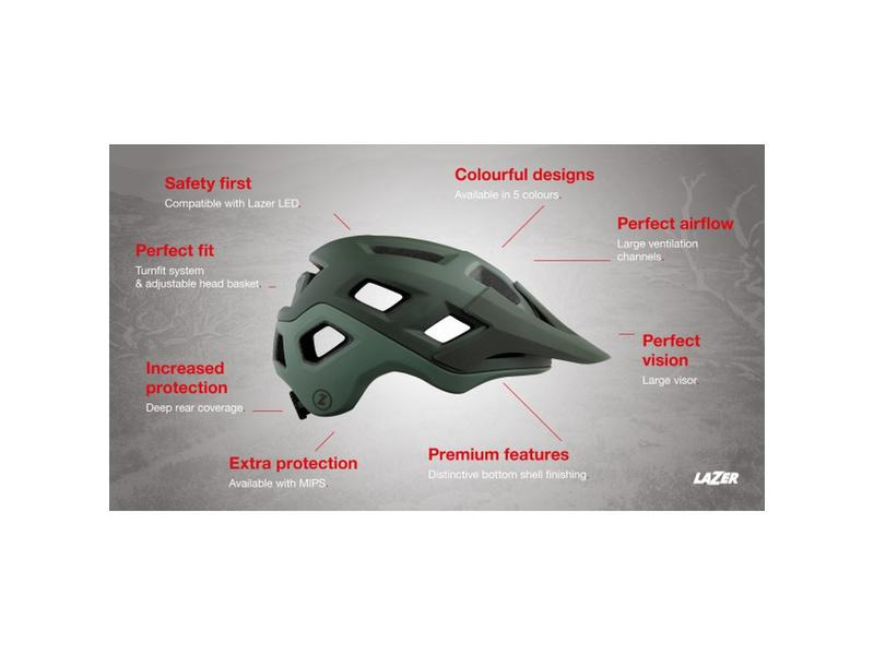 Lazer Helm Coyote MIPS Matte Dark Green, S