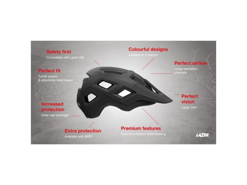 Lazer Helm Coyote MIPS Matte Full Black, L