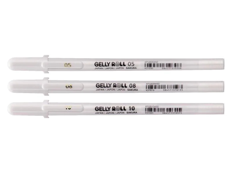 Sakura Gelschreiber Gelly Roll Basic 3er-Set, Weiss