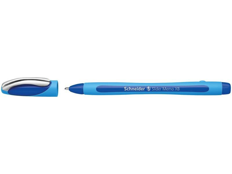 Schneider Kugelschreiber Slider Memo Blau, 10 Stück
