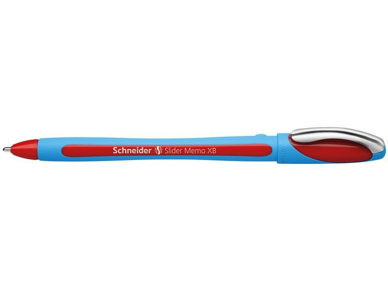 Schneider Kugelschreiber Slider Memo Rot, 10 Stück