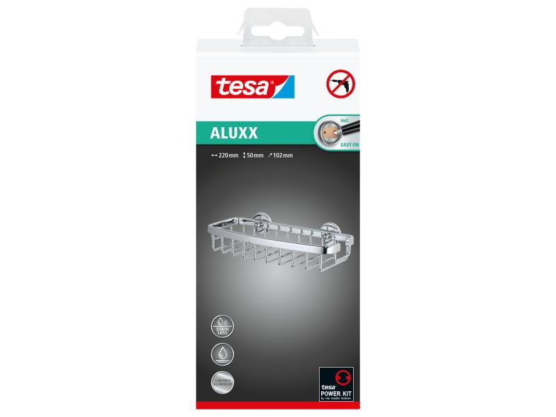tesa Bad-Utensilienhalter Aluxx Ablagekorb