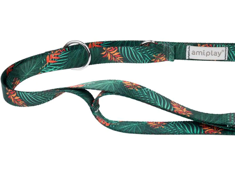 amiplay Hundeleine Be Happy Jungle M, 2 cm / 1-2 m, verstellbar
