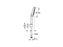 GROHE Duschbrausen-Set Rainshower Smartactive 130 Moon White