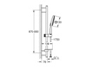 GROHE Duschbrausen-Set Smartactive 130 Cube EcoJoy Moon White