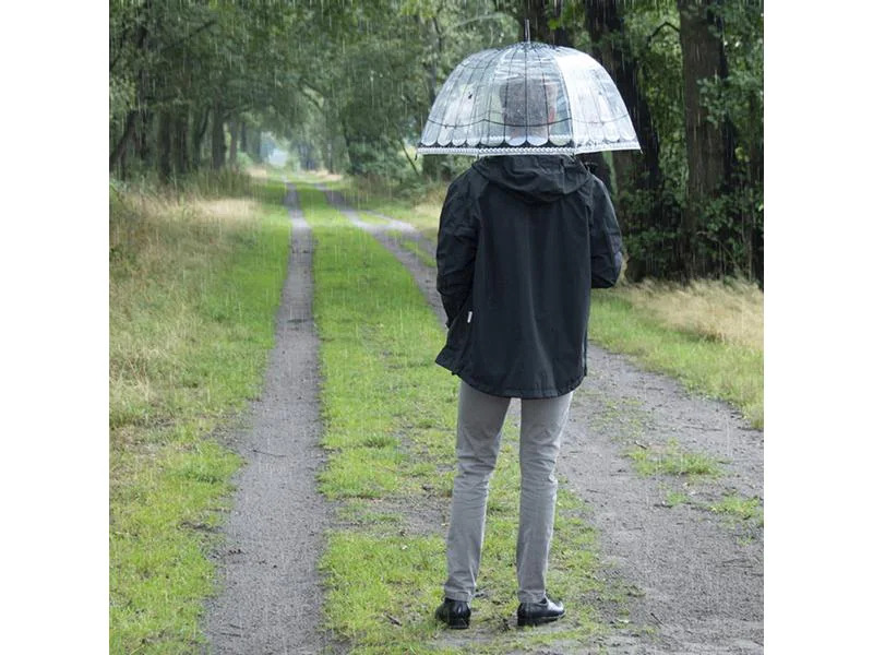 Esschert Design Schirm Vogelkäfig Rosa/Schwarz/Transparent