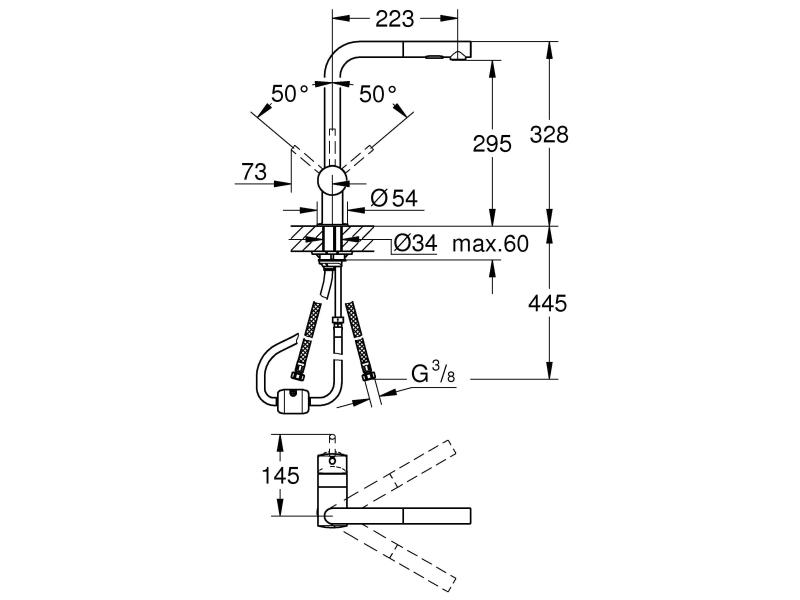 GROHE Küchenarmatur Minta L-Auslauf