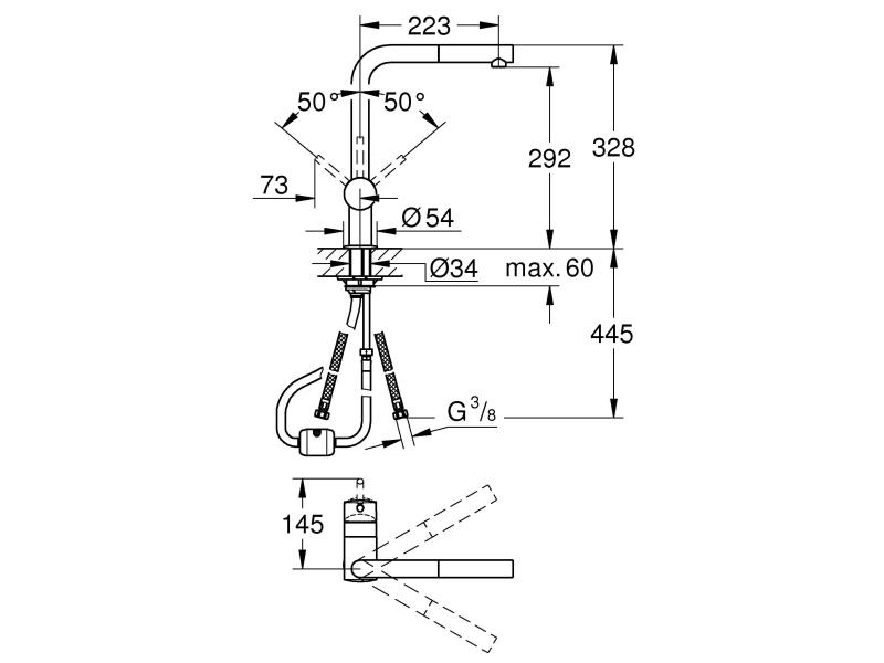 GROHE Küchenarmatur Minta L-Auslauf