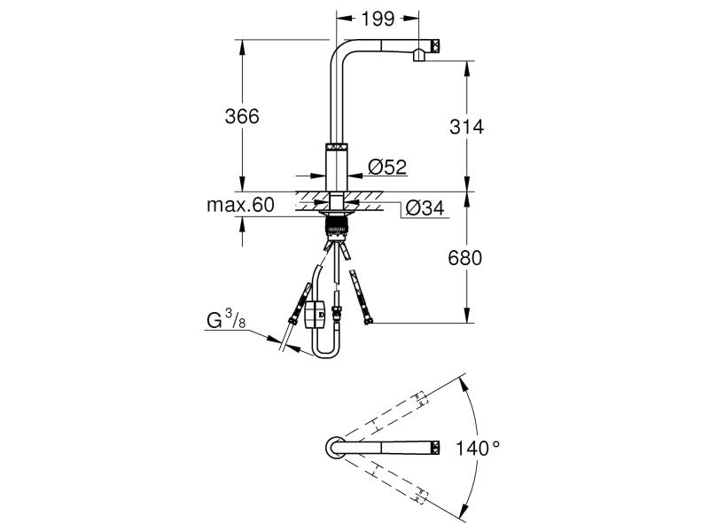 GROHE Küchenarmatur Minta Smart Control