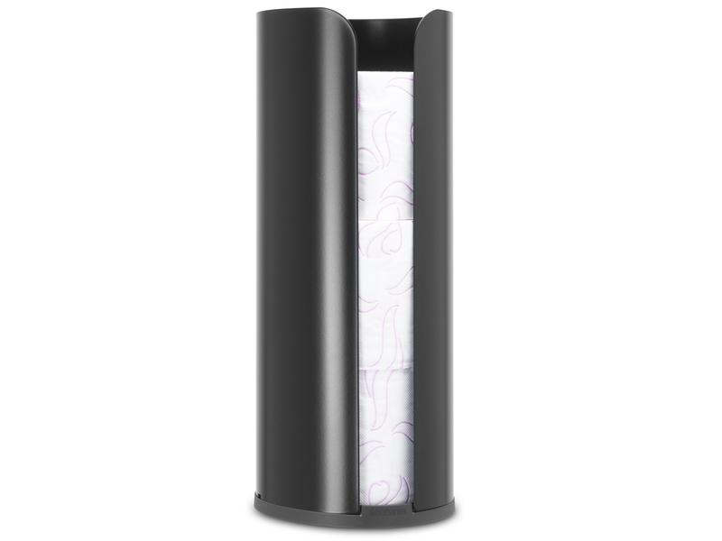 Brabantia Toilettenpapierhalter für 3 Rollen, Schwarz matt
