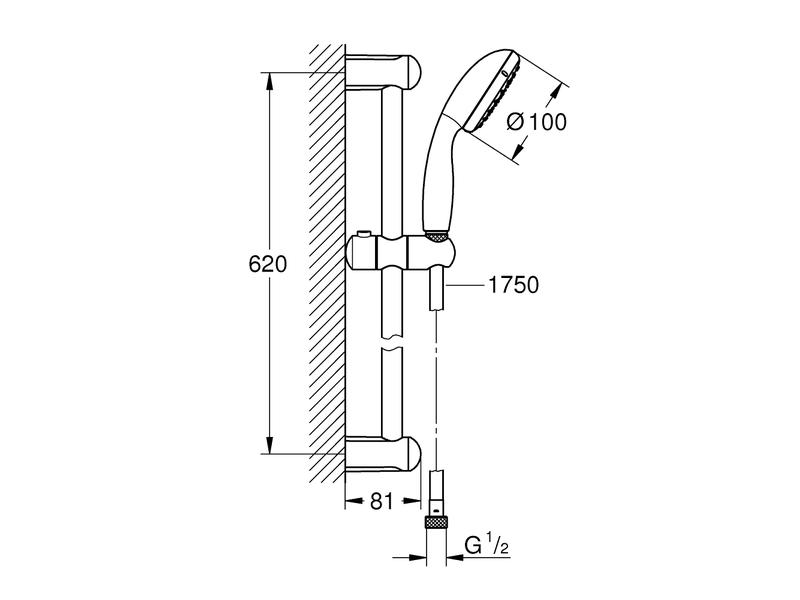 GROHE Duschgleitstange Tempesta 100