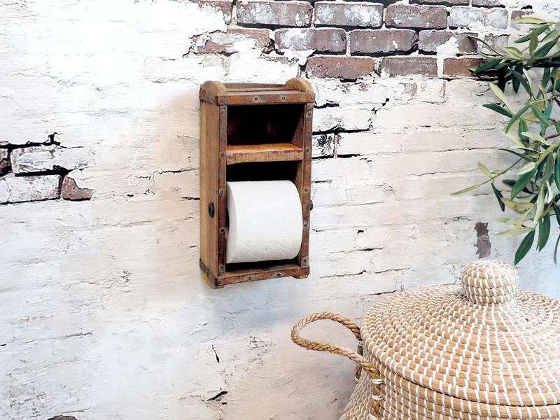 Chic Antique Toilettenpapierhalterung in Backsteinform Braun