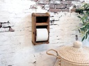 Chic Antique Toilettenpapierhalterung in Backsteinform Braun