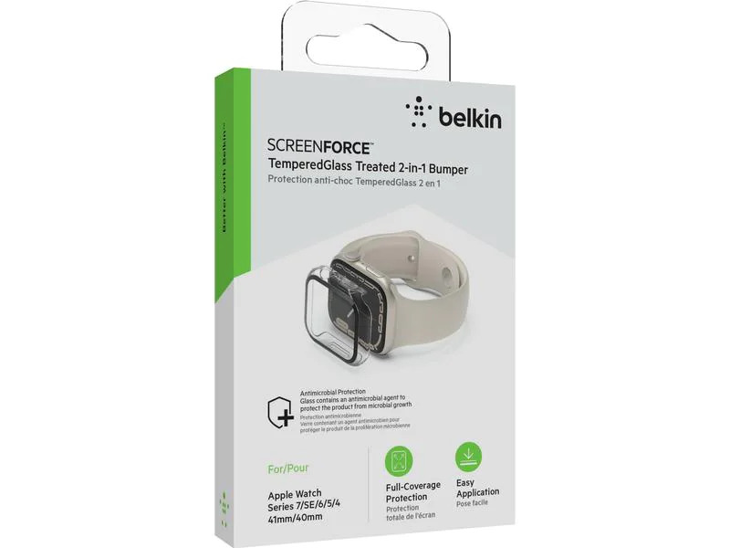 Belkin Displayschutz TemperedCurve 2-in1 Apple Watch 7 Transparent